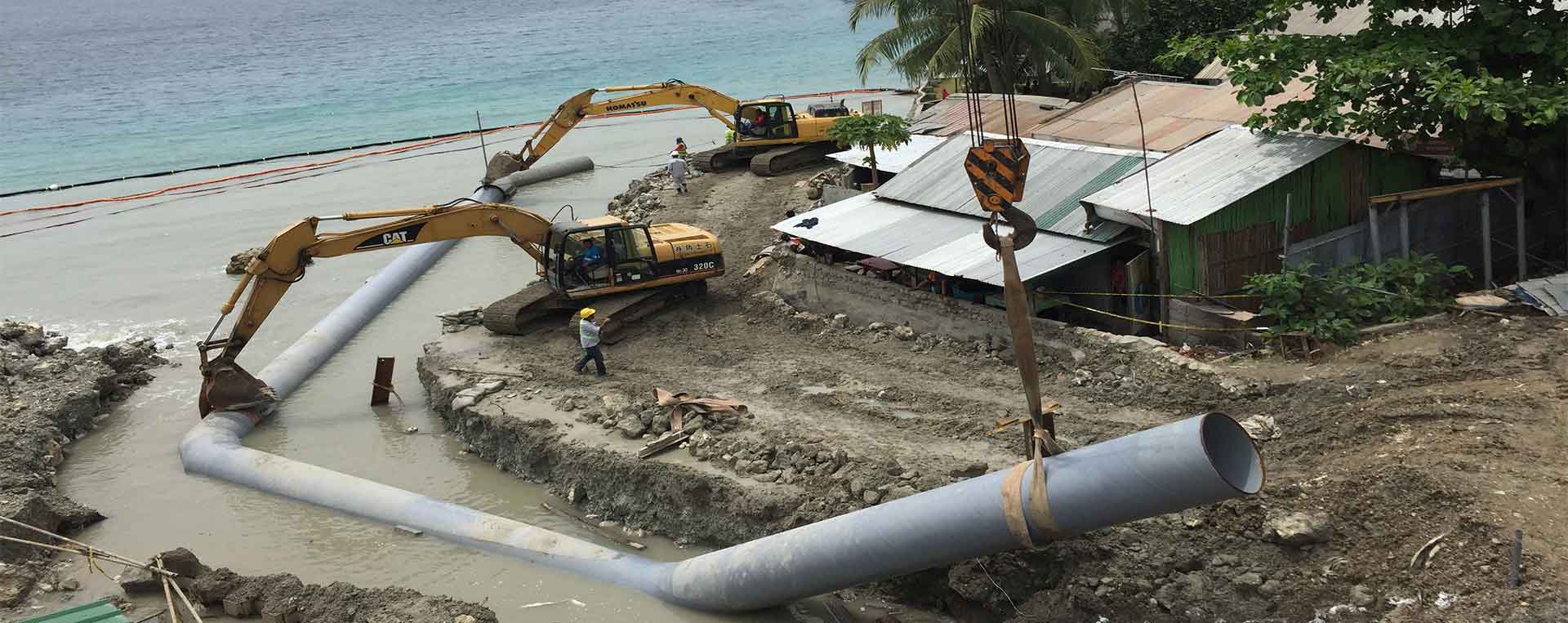 Submarine Pollution Drainage & Water Transportation Pipeline Laying and Repairing