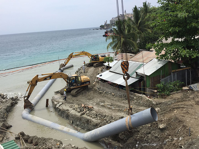 Offshore Drainage Pipeline Project Progressing Smoothly