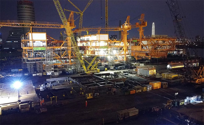 Building of major Bohai oil rig steps up