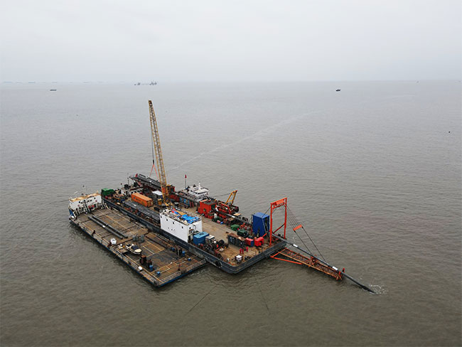 Jidong Nanpu 1-29 Gas Storage Pilot Test Ground Engineering Injection Acquisition and Gathering Pipeline Project Lay Barge Construction Project is Progressing Smoothly