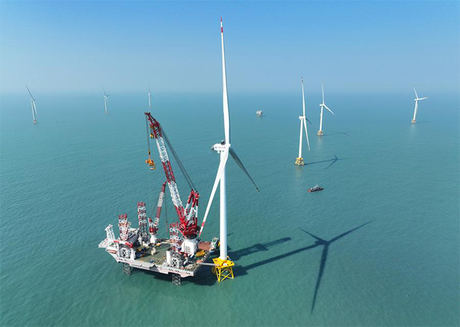 World's first 20 MW offshore wind turbine powers grid in China