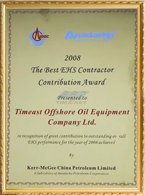 2008 The Best EHS Contractor Contribution Award