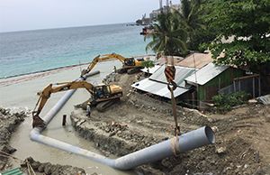 Offshore Drainage Pipeline Project Progressing Smoothly