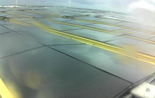 'World's first' offshore solar farm within wind farm shows resilience to strong winds