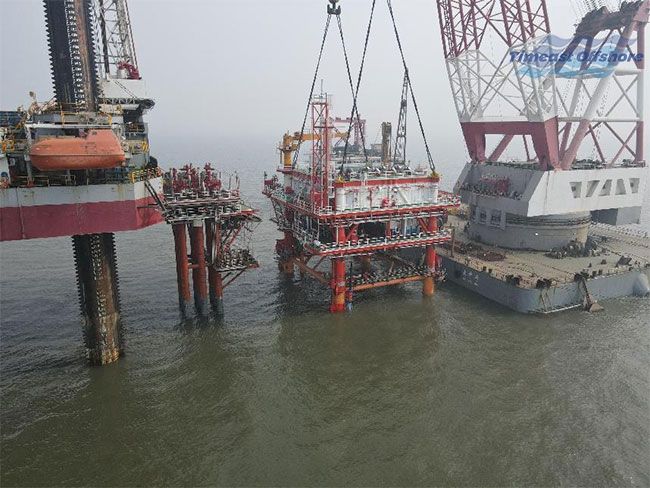 Jidong Oilfield (Offshore Jacket and Platform Installation) Project Progressing Smoothly